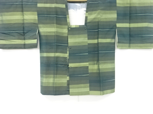 JAPANESE MICHIYUKI COAT / FUSHI TSUMUGI / WOVEN STRIPE